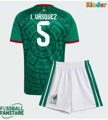Mexiko Johan Vasquez #5 Replik Heimtrikot Kinder WM 2026 Kurzarm (+ Kurze Hosen)
